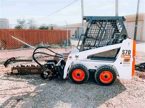 skid steer disc trencher|bobcat walk behind trencher.